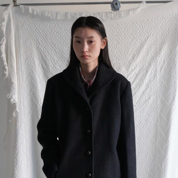Round Quilting Wool Jacket (Black)