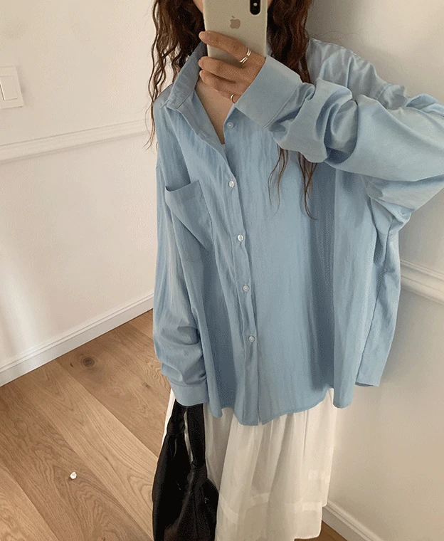 윈드 박시 셔츠 (3color)