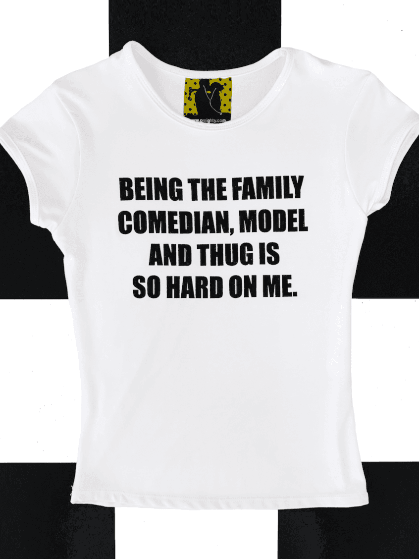 FAMILY COMEDIAN IN WHITE