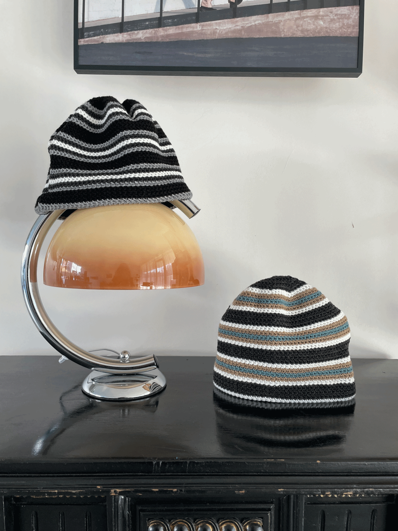 모래하우스 knit bucket hat