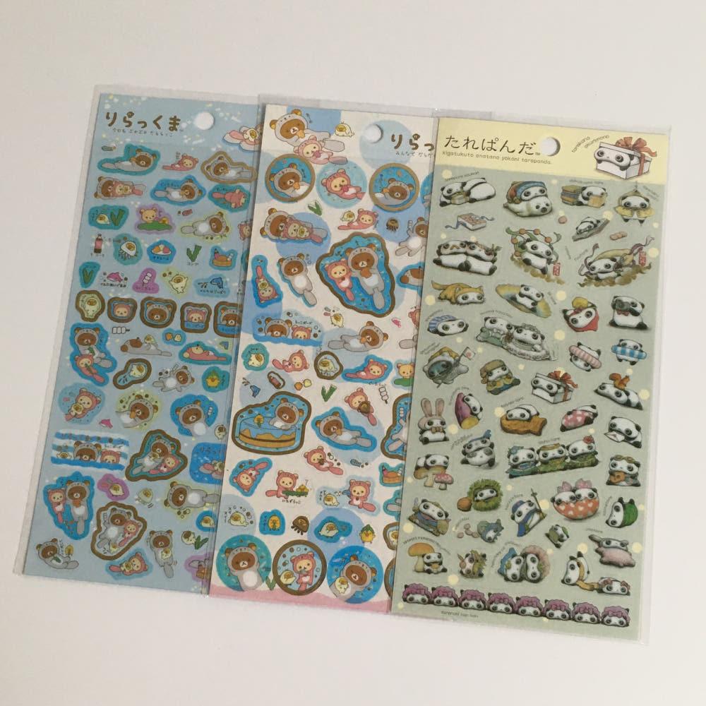 [고전] 리락쿠마,타레팬더 스티커 3종
