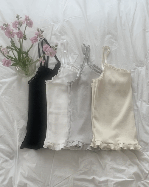 언더더힐 [400장돌파/바로배송🤍] vanilla frill sleevless (4color)