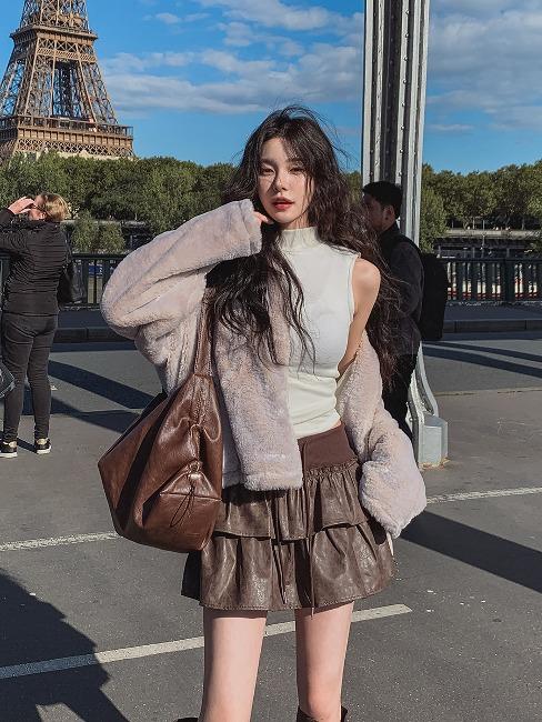 [인스타문의폭주] 노르딕 캉캉 레더 스커트