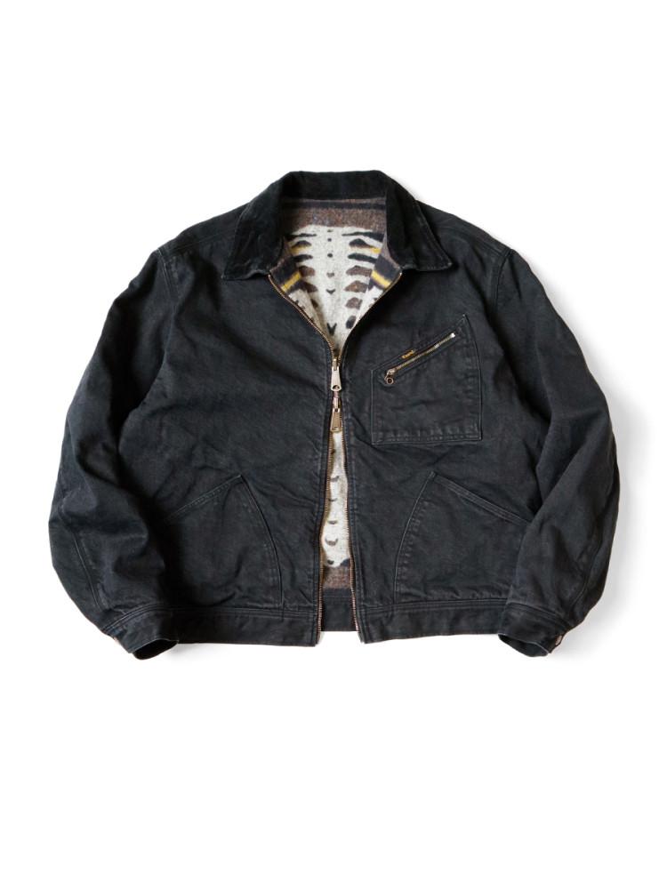 KAPITAL 캐피탈 14oz블랙x블랙데님 BONE 라이닝 리버서블 ZIPUP 워크JKT K2310LJ085