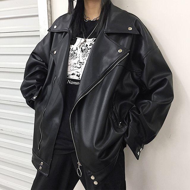 세이브 라이더 가죽 자켓 복고잠바 펑크룩
