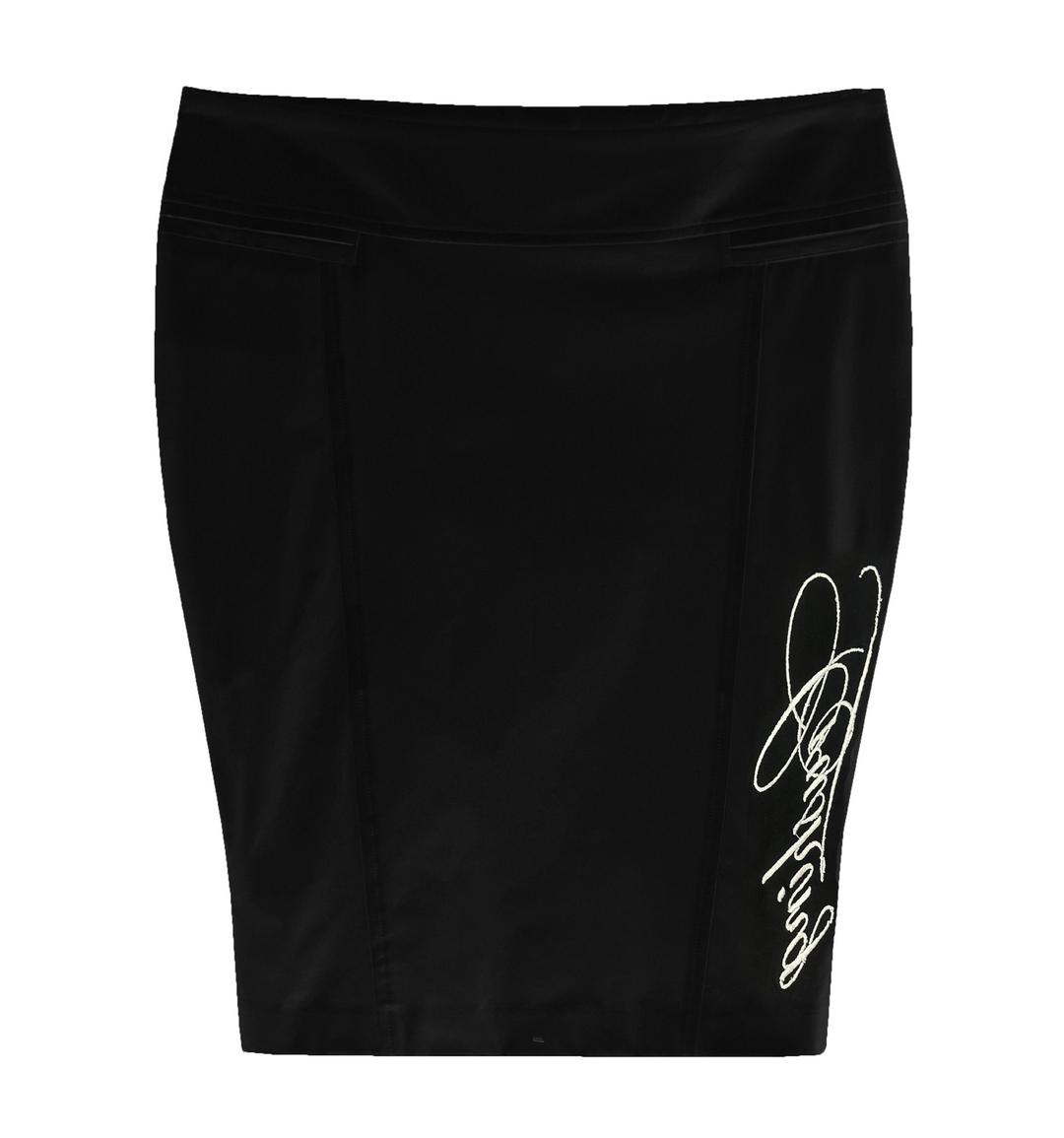 Slit zip skirt (Black)