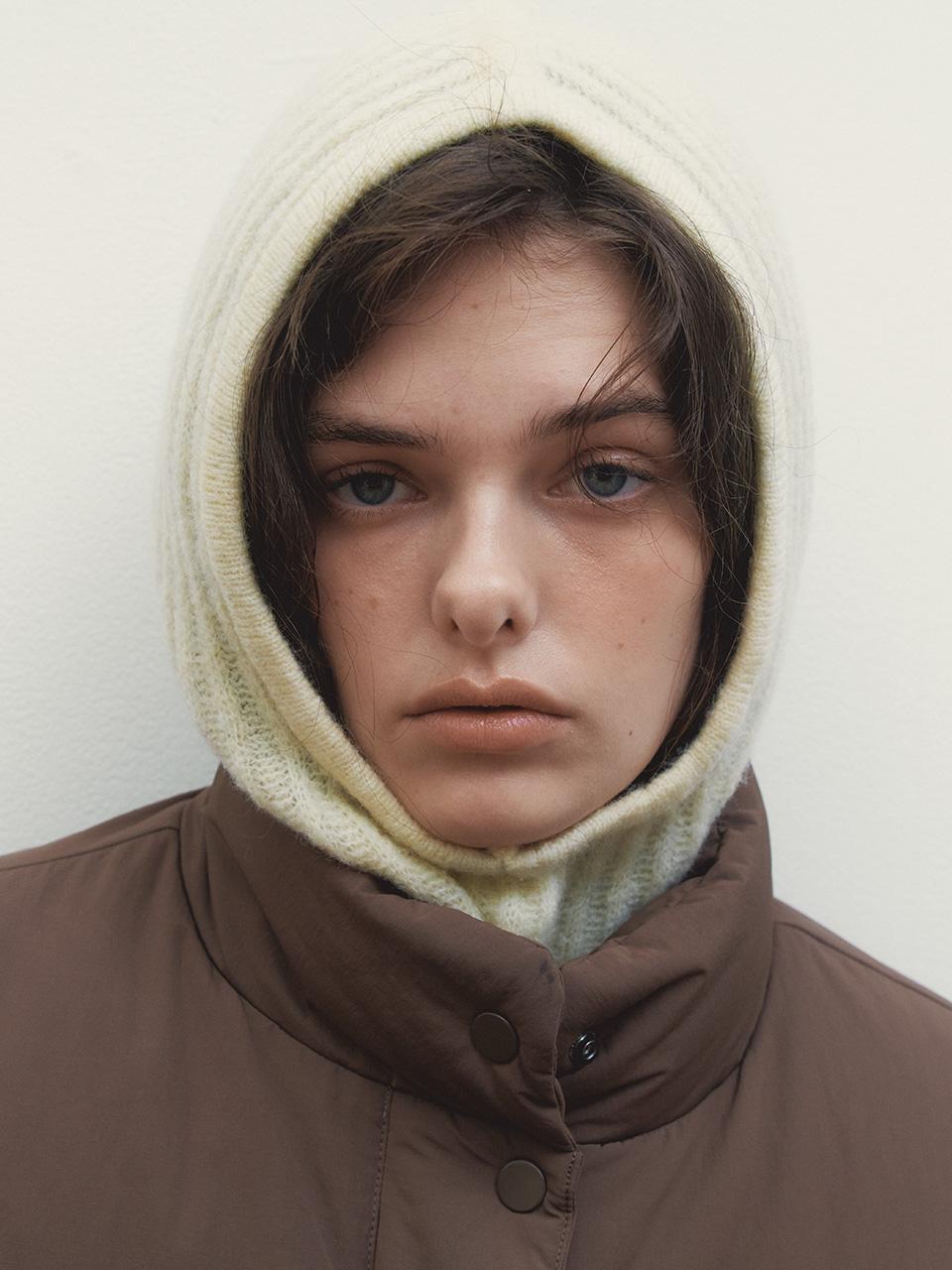 WOOL KNIT BALACLAVA - BUTTER CREAM