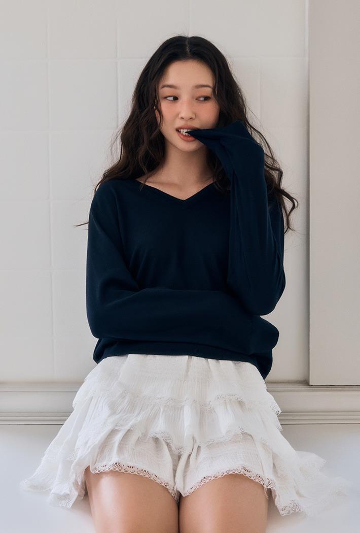 [소프트얀] 브이넥 니트_SPKWF23W03