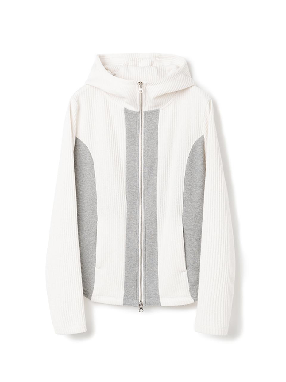 Two-way Side Hood Zip-Up [Cream]