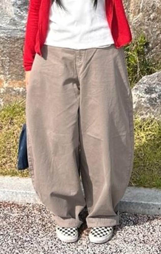 치노 메가 면 와이드 팬츠 2color