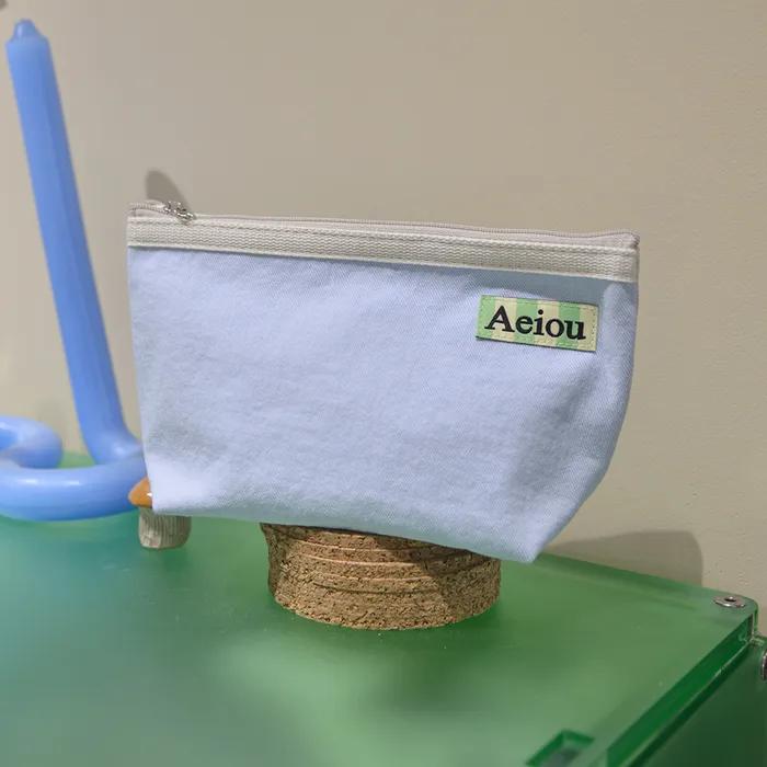 Aeiou Basic Pouch (L size) (Stripe Label) Alpine Snow Mountain