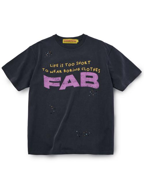 Hot-Fix Washed Tee (CHARCOAL)