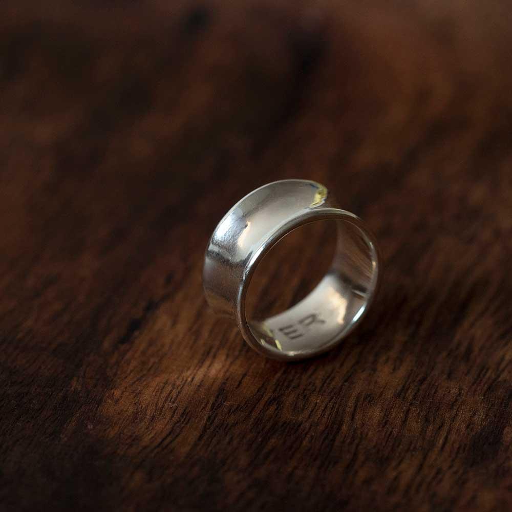 실버925 컨케이브 와이드 반지