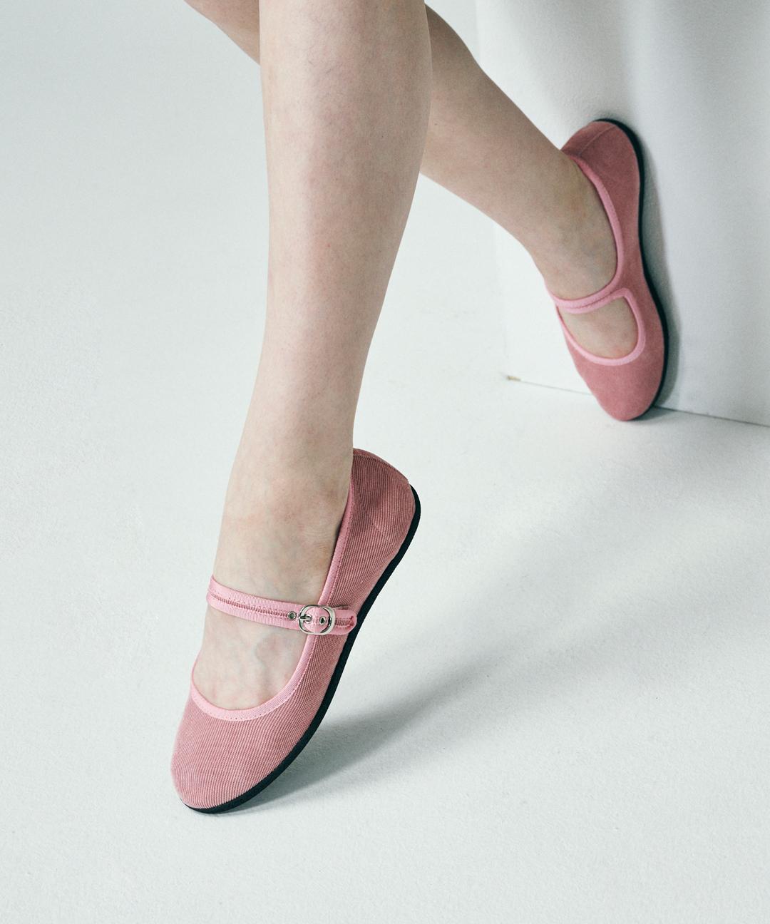 솔트앤초콜릿 [지그재그 단독] 라운드 토 코듀로이 메리제인 플랫 412335002 (1cm/3colors)