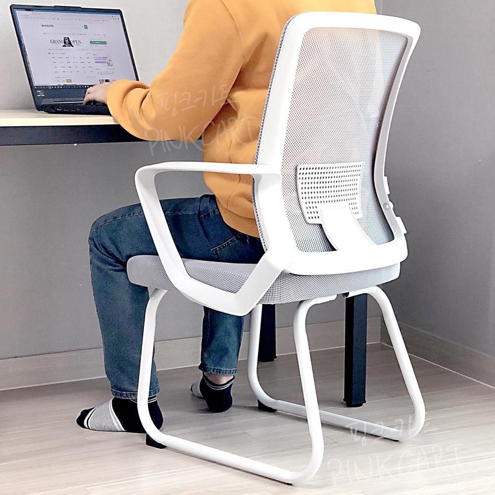 바퀴없는 편안한 의자 5컬러 데스크 책상 회의실 사무실의자