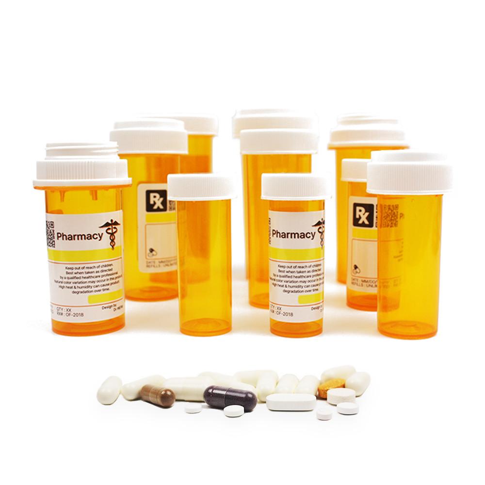 미국 미드 오렌지 약통 알약 영양제 통 휴대용 케이스