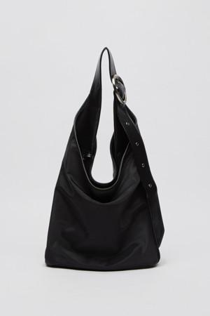 Buckle hobo bag(Nylon black)