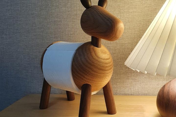 동키마리 호두나무 강아지 휴지걸이