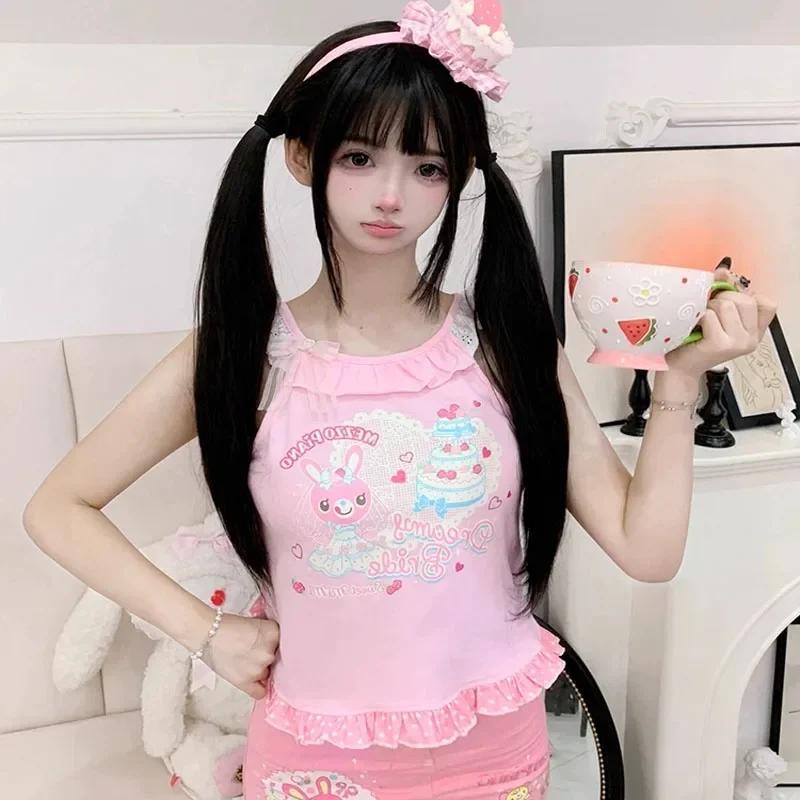 Mezzopiano 일본 귀여운 반팔 소녀 티셔츠, 부드러운 소녀 티셔츠, 빈티지 귀여운 탑, 14-18 세 아동복