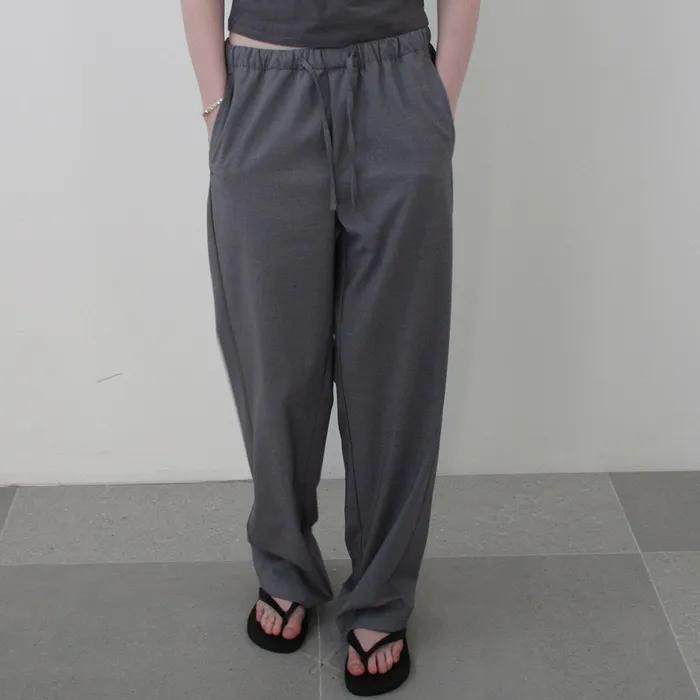 STRAIGHT LOUNGE BANDING PANTS (grey)