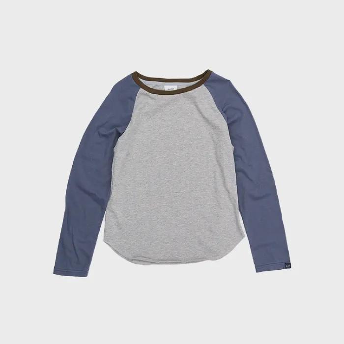 RAGLAN T SHIRT MELANGE GREY