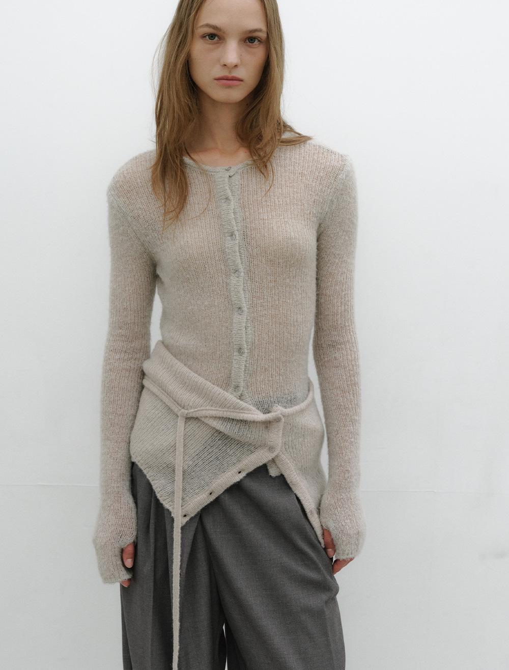 [8th REORDER] ALPACA HAND WARMER KNIT [GREY]