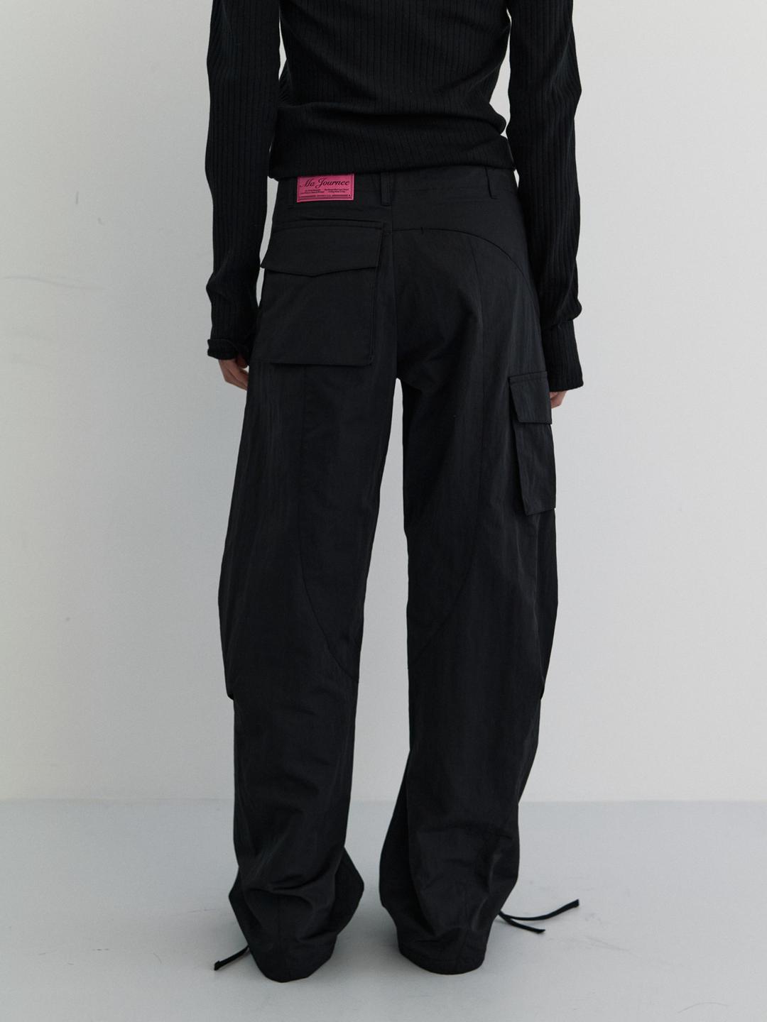 N.WIDE CARGO PANTS_BLACK