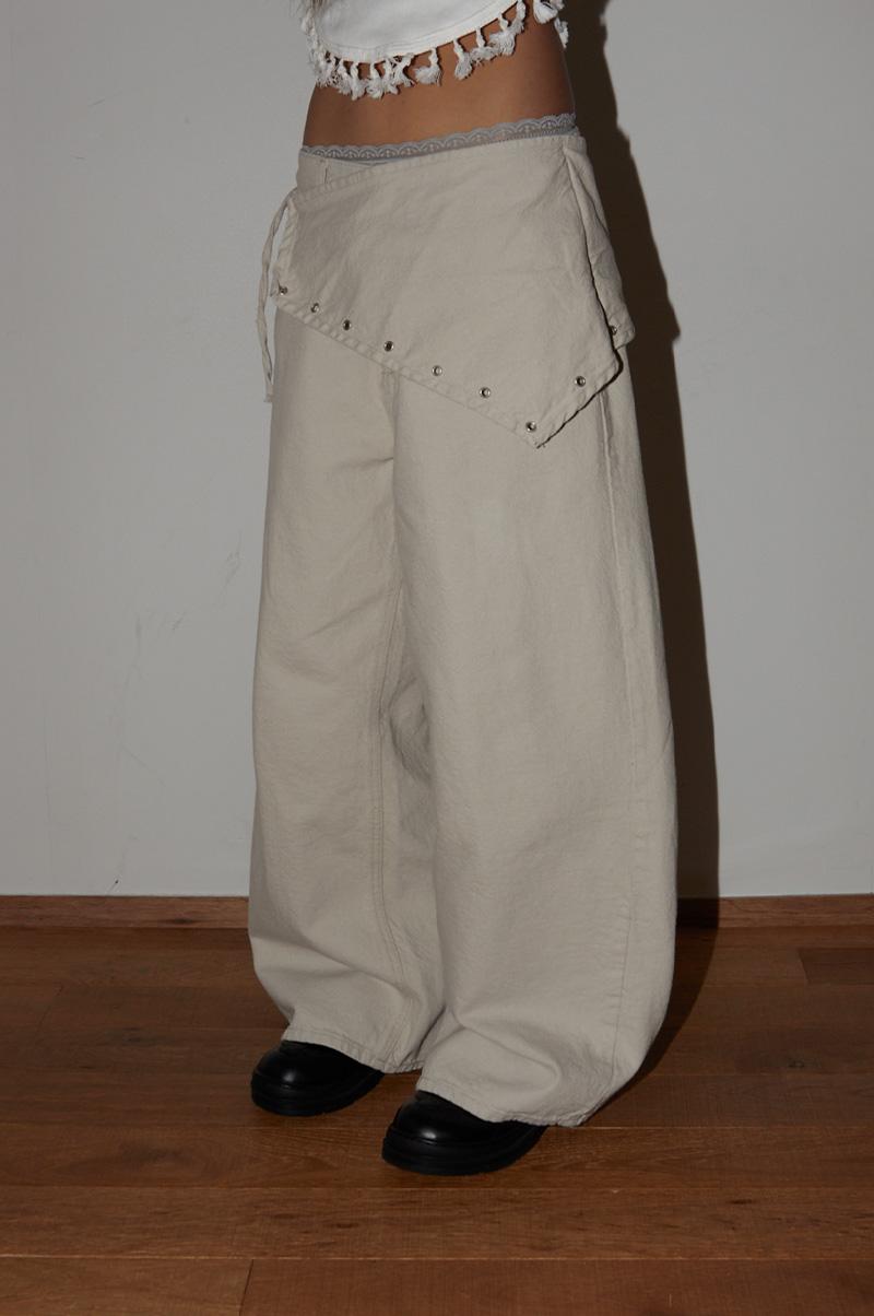 SARI WRAP COTTON PANTS