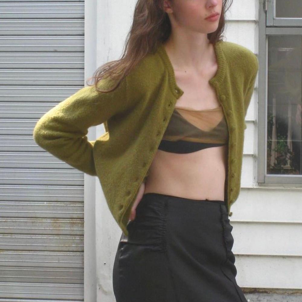 솔드아웃 웨즈 베이직 가디건 울 니트 라운드 긴팔 기본 데일리 4col