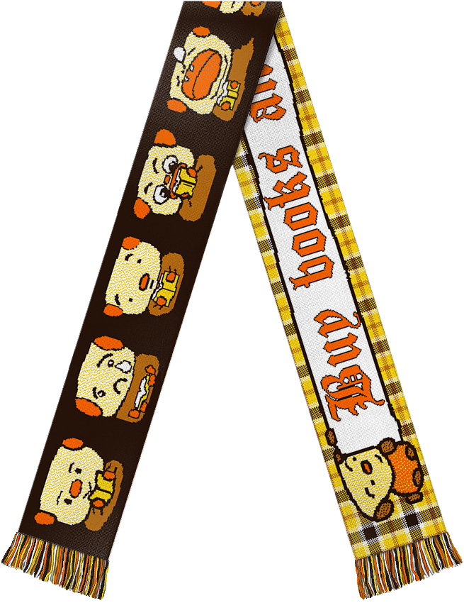 "Buy books and actually read them." Scarf