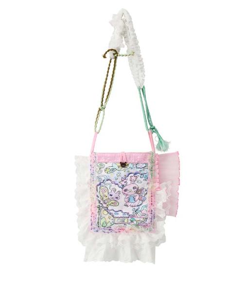 YBX SOUP Lace collage string bag