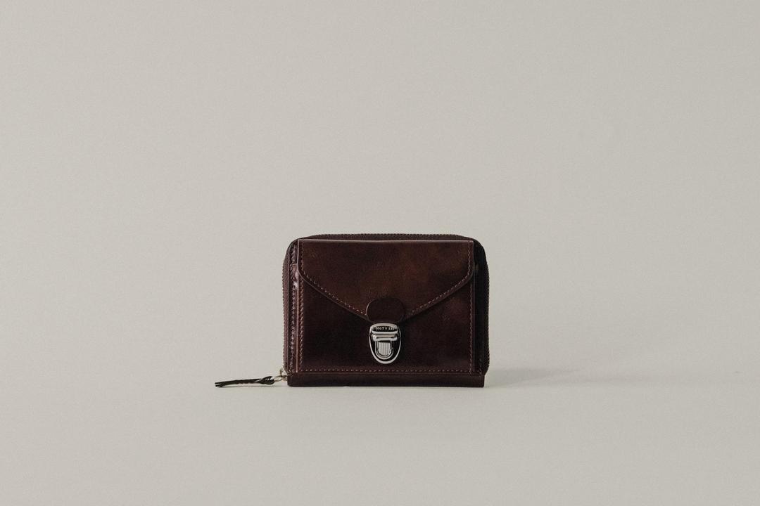 PORTE CARTES LOQUET ZIPPÉ BROWN