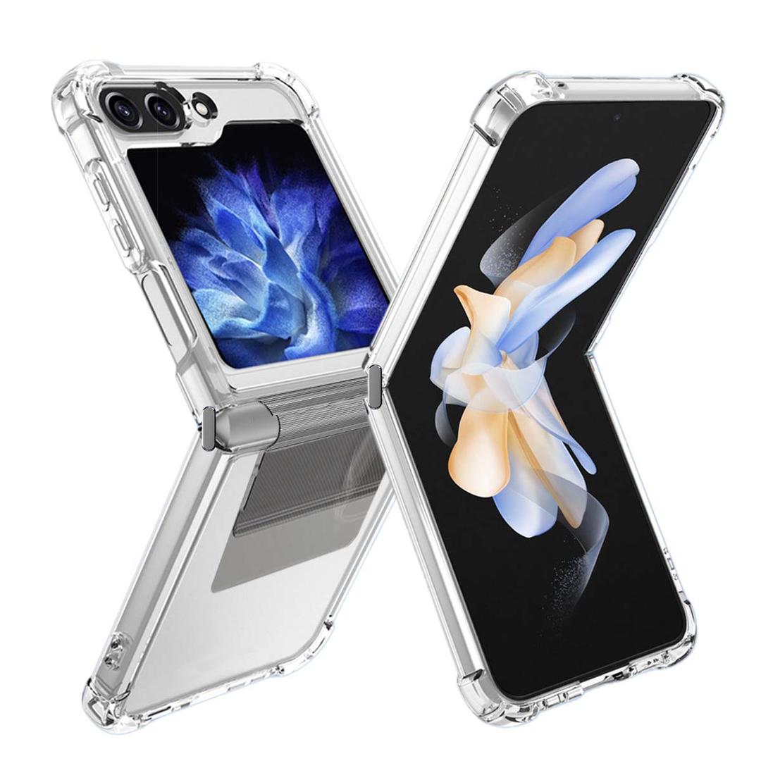 갤럭시 Z플립5 케이스 방탄 커넥 젤리 투명 힌지보호