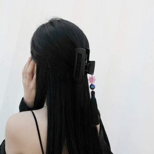 커스텀 단국화 매듭 집게핀(단국화 색상 8종 선택가능)