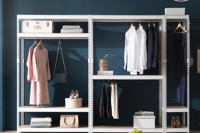 [오늘의딜] 무볼트 드레스룸 조립식 철제 시스템행거 2colors