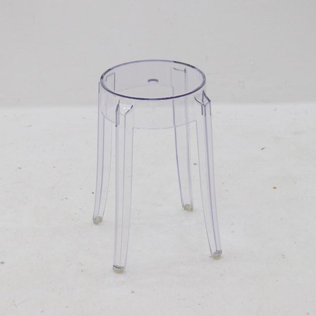 투명 원형 보조 화장대 스툴 의자 고스트스툴