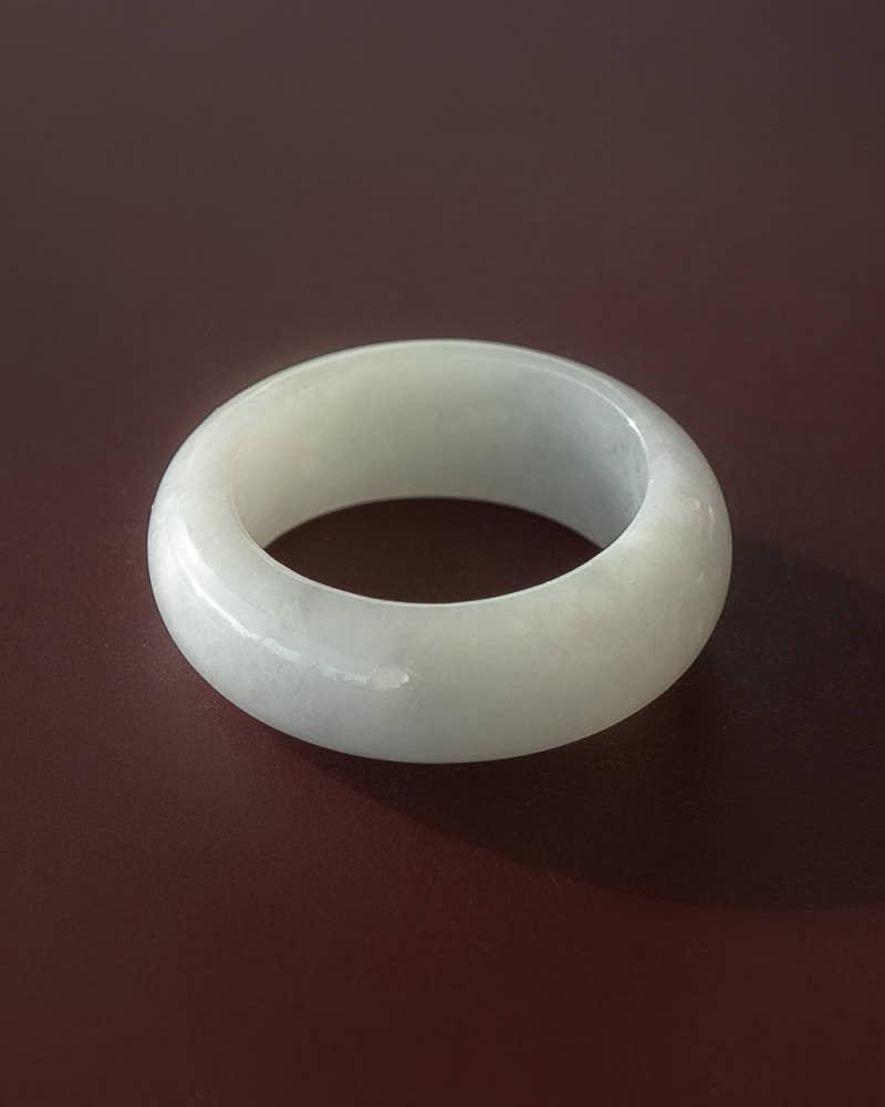 A 제이드 백옥 옥반지 경옥 비취 가락지 no.6