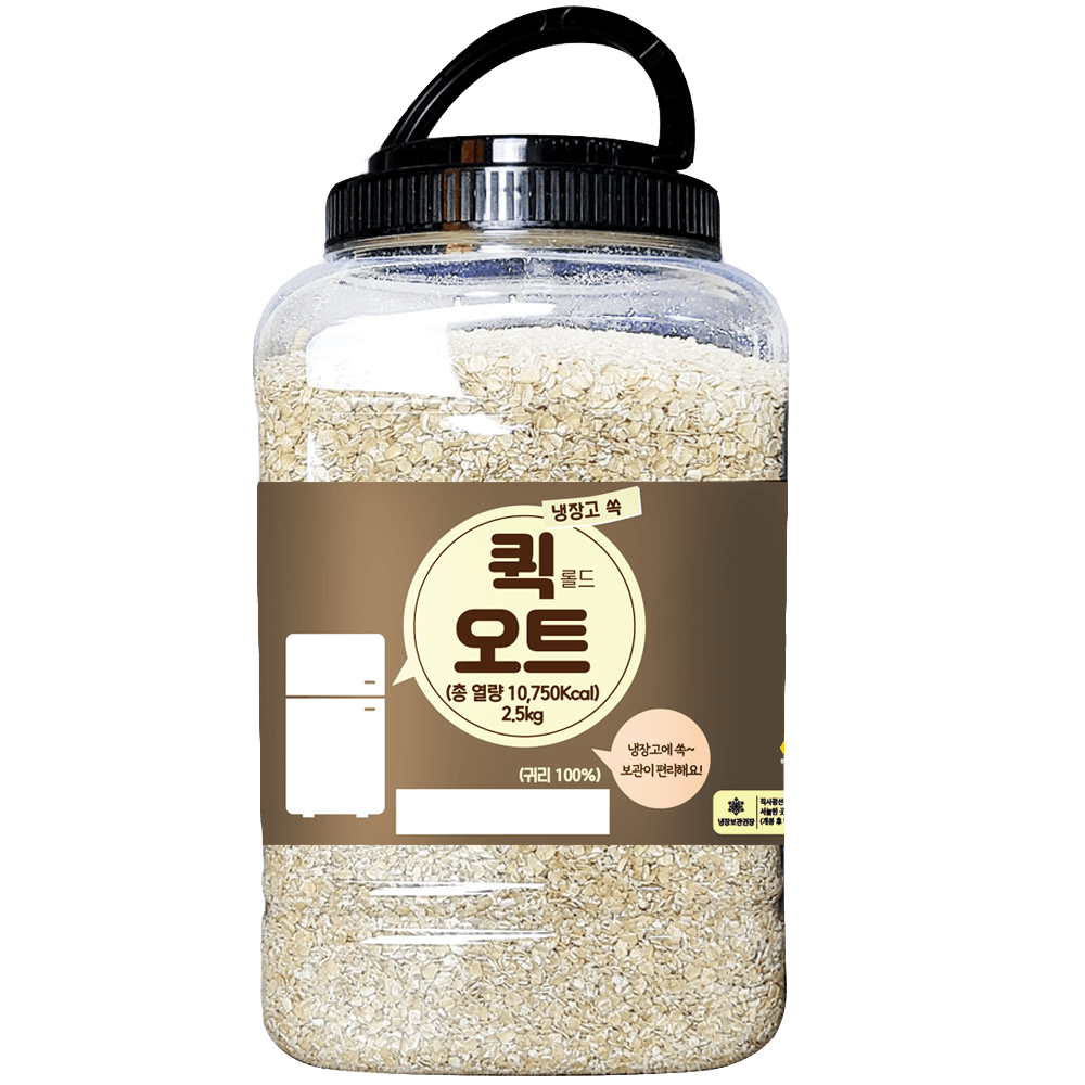 냉장고쏙 퀵 롤드 오트 2.5kg, 1개