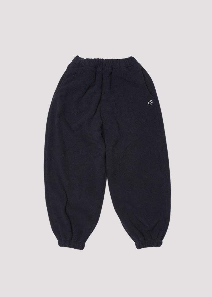 WIDE FLEECE PANTS NAVY
