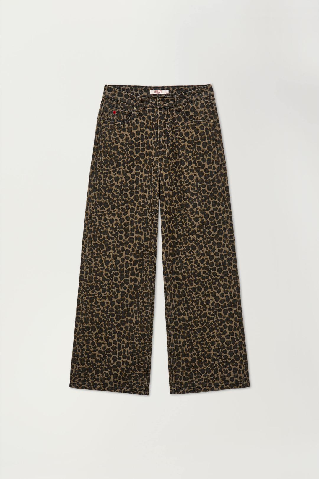 샐리 클래식 와이드 데님 팬츠_레오파드
