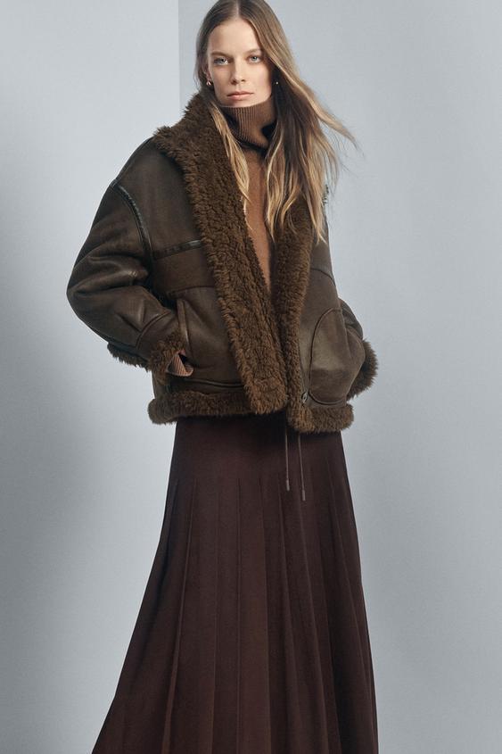 ZW 컬렉션 더블 페이스 봄버 재킷