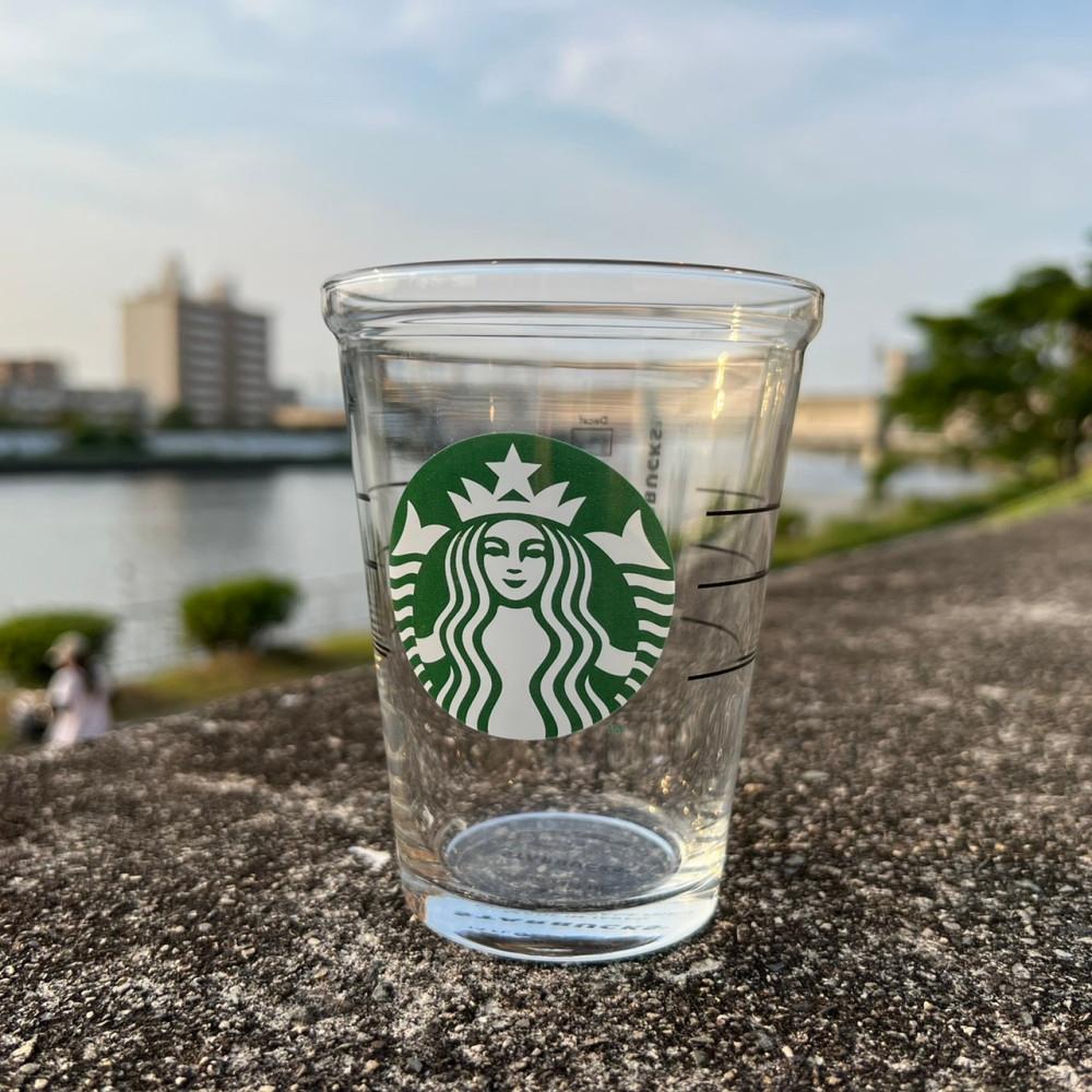 일본 스타벅스 로고 글라스 콜드컵 414ml