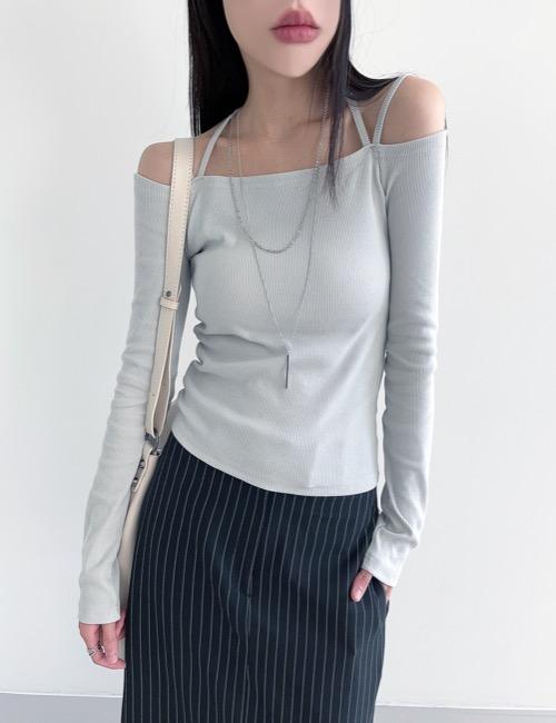two-way halter shoulder tee