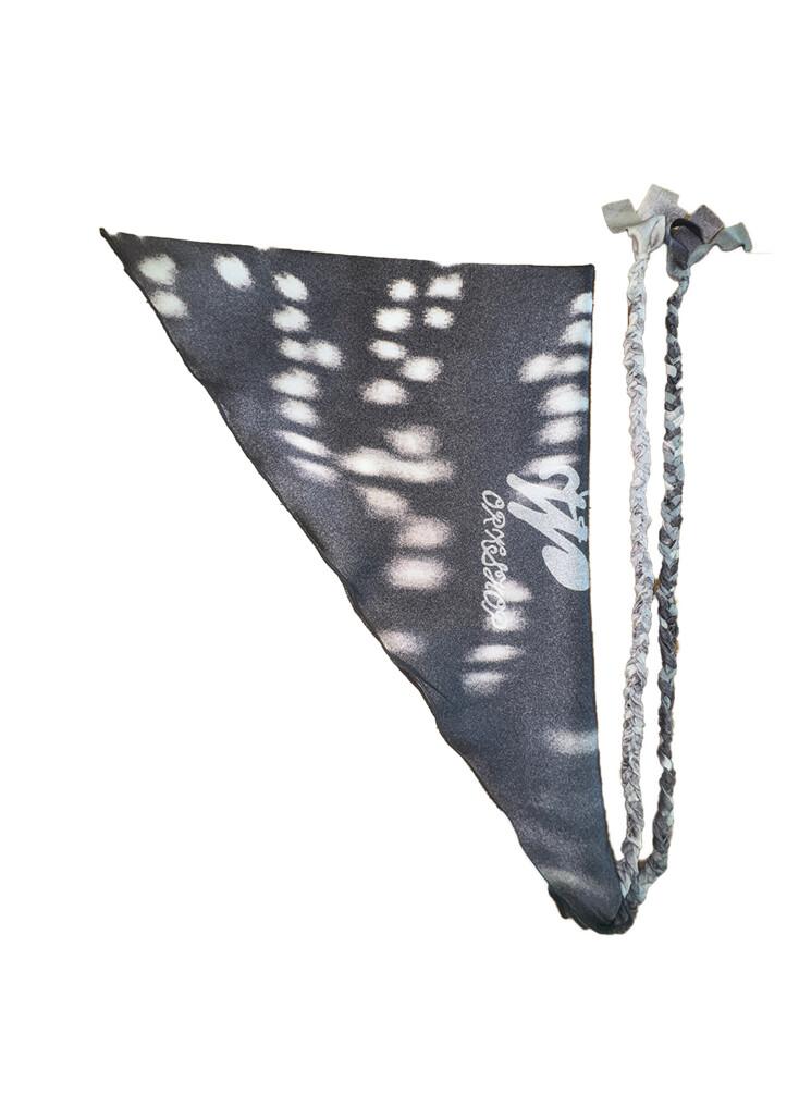 Cowhide Print Head Scarf, Smudge