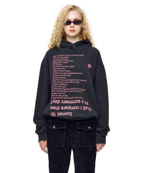 SONNET 18 HOODIE / charcoal