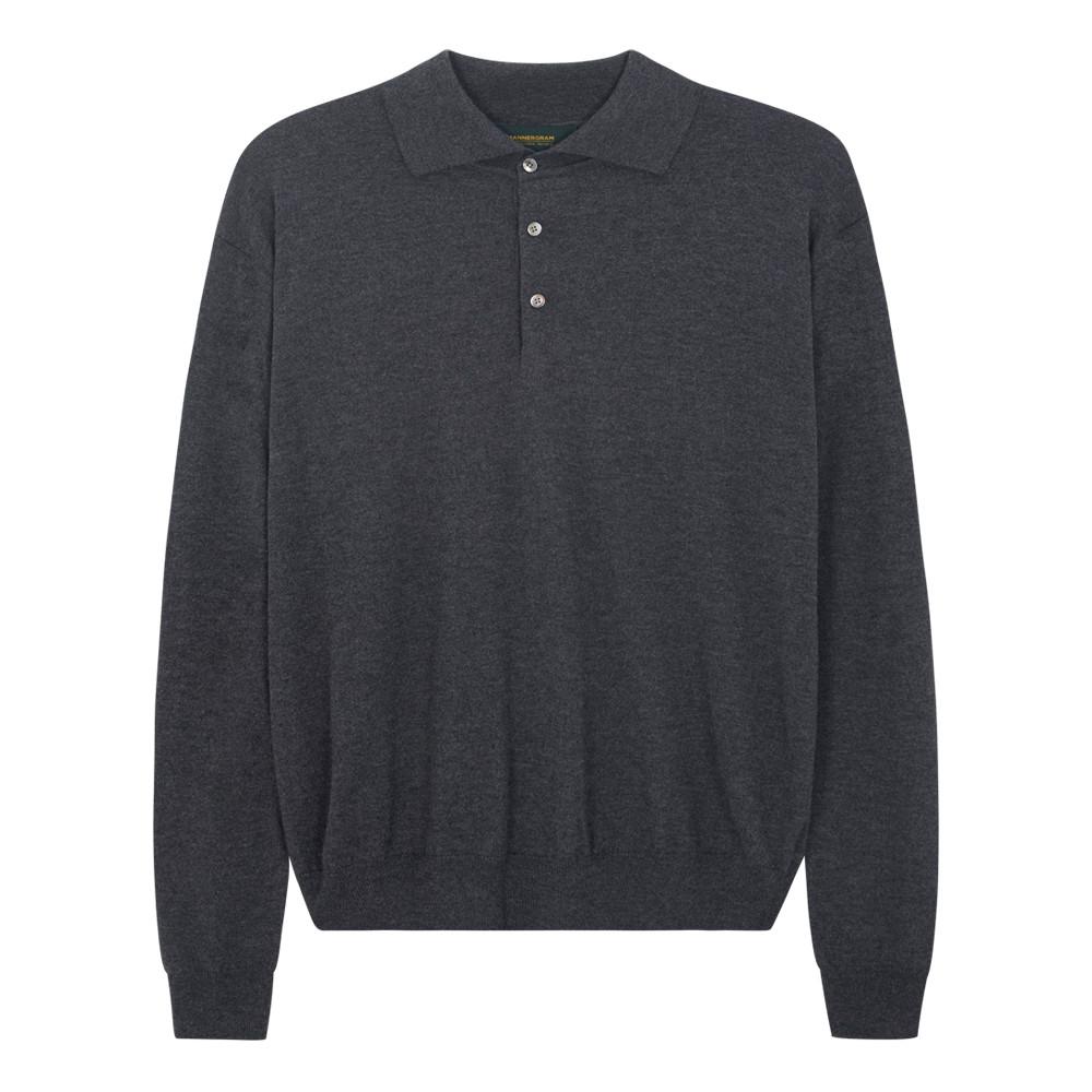 하이게이지 캐시미어 카라니트 차콜