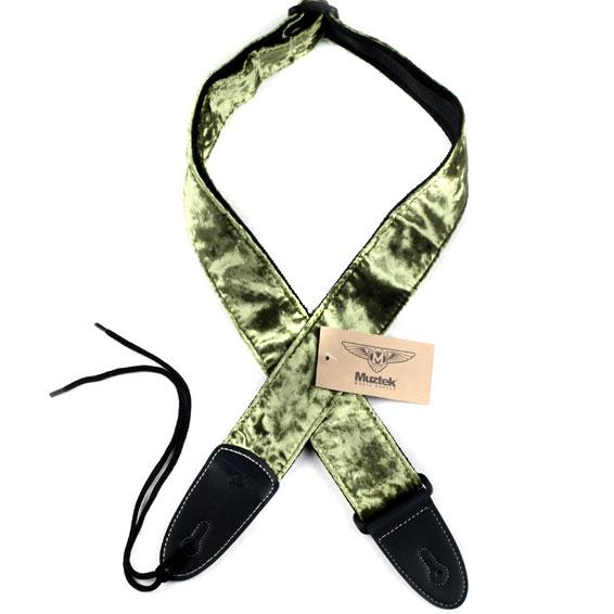 Muztek Velvet 기타&베이스 스트랩(MS-VEL-12) GrassGreen