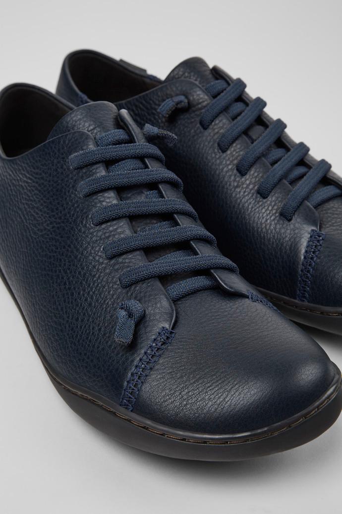 Blue Leather Shoes for Men.