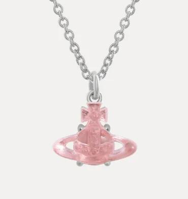 비비안웨스트우드 타미 목걸이 핑크 실버