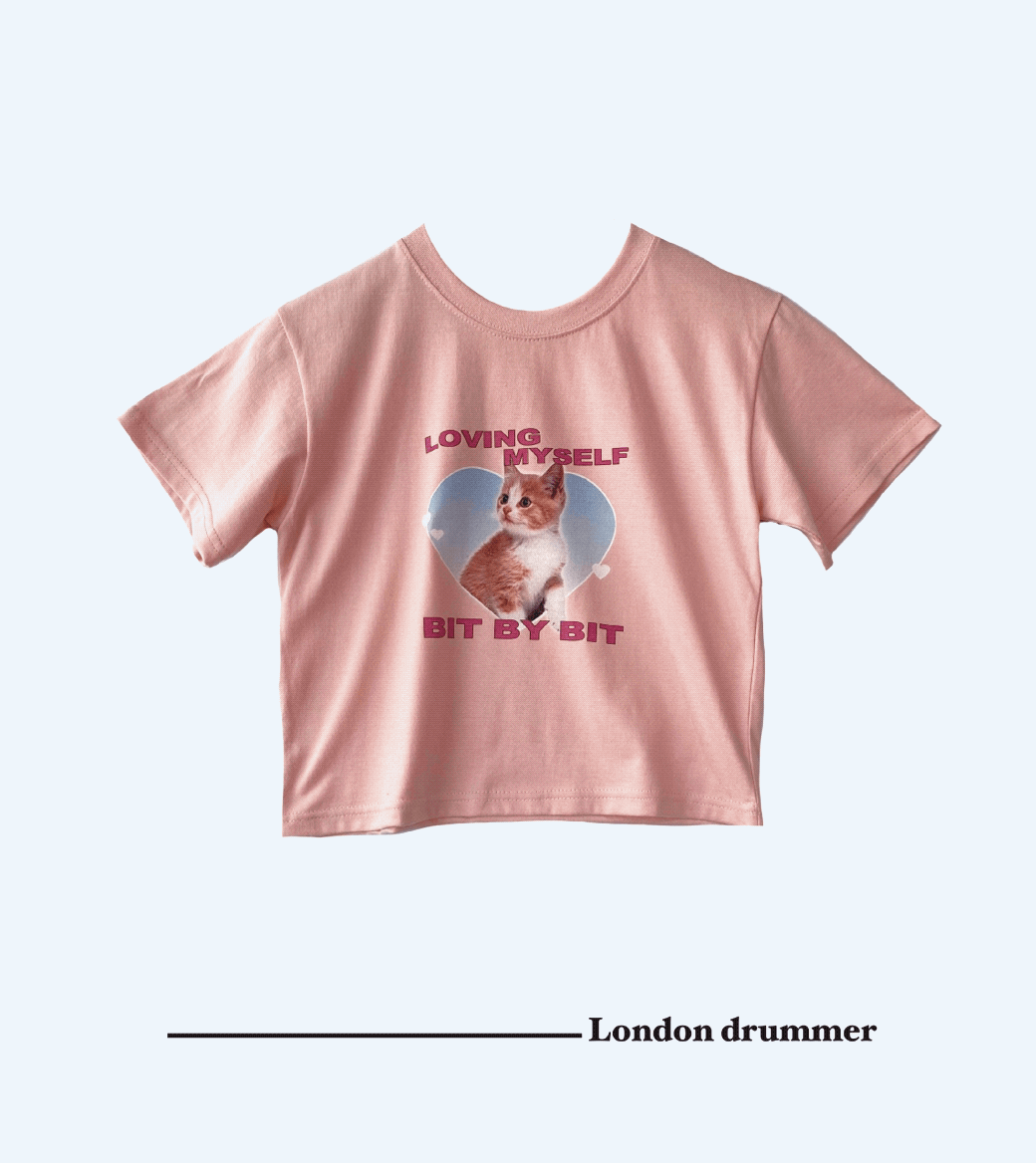 디지털 베이비캣 크롭티